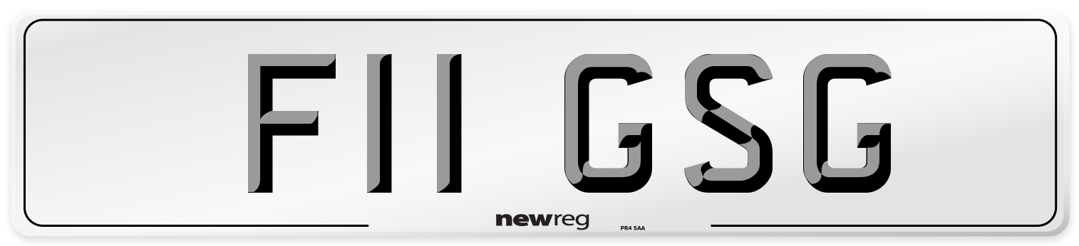 F11 GSG Number Plate from New Reg